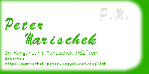 peter marischek business card